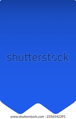 Simple blue bookmark icon with rounded corners and a wavy bottom edge, symbolizing saved or important content for easy access and retrieval