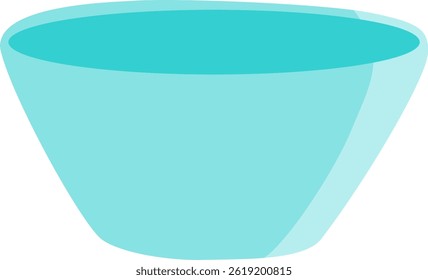 Simple Blue Bowl Graphic Illustration