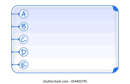 Simple blue boxes to fill your text and letters