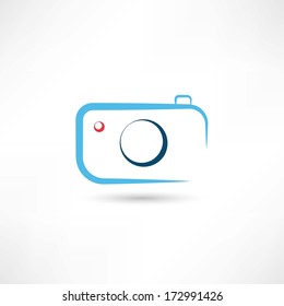 Simple blue camera icon