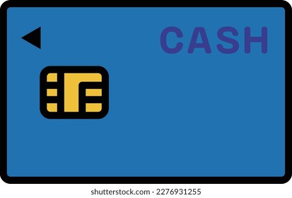 simple blue cash card icon