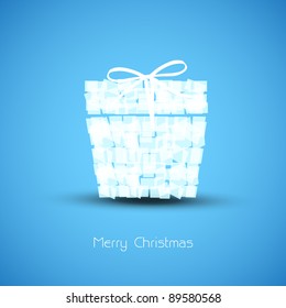 Caja de tarjetas de Navidad azul simple