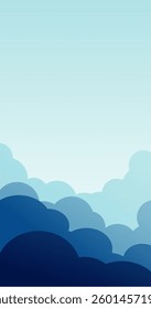simple blue cloud vector for phone wallpaper