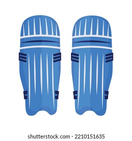 Simple Blue Color Cricket Leg Guards Creative Illustration Vector, Excellent Design Concept With White Background.