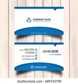 Simple Blue Company Visit Card