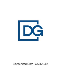 Simple Blue DG initial Logo designs template