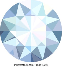 Simple blue diamond. Vector illustration