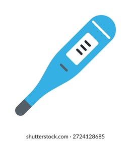 Um termômetro digital azul simples com um design elegante, ideal para o monitoramento da saúde da casa.