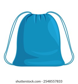 Simple blue drawstring backpack, perfect for carrying sports equipment or everyday essentials