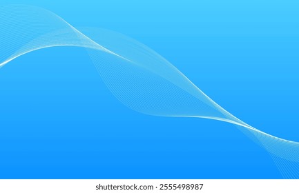 simple blue dynamic wave pattern background