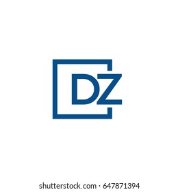 Simple Blue Dz Initial Logo Designs Stock Vector (Royalty Free ...