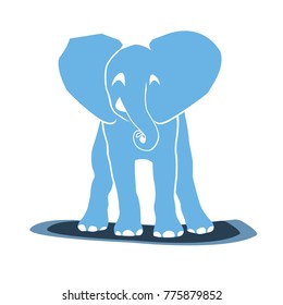 Simple Blue Elephant 