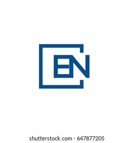 Simple Blue EN initial Logo designs template