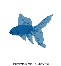 einfaches blaues Fisch, Vektordesign