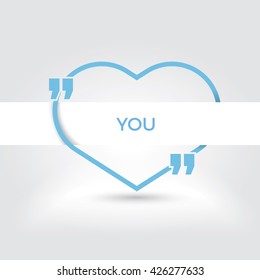 Simple Blue and Flat Hearth Text Box Vector Design For Your Clean Greetings  Illustration