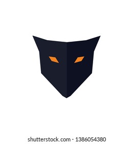 a simple blue fox icon 