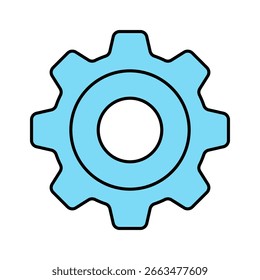 A simple blue gear icon representing mechanics and engineering concepts.