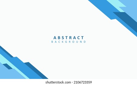 Simple blue geometric background for business vector