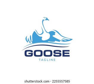 Plantilla de diseño de logotipo sencillo azul