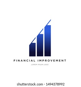 Simple Blue Graphic Illustration for Finance and Business Logo Design 