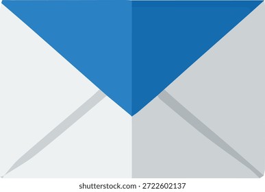 Ilustração simples de envelope azul e cinza