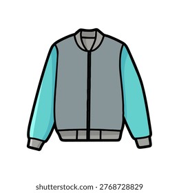 simple blue and gray jacket cartoon vector
