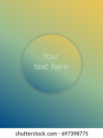 Simple blue and green gradient banner template background with place for text. Vector illustration