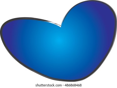 Simple blue heart