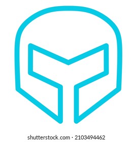 Tipo simple de contorno de icono azul. 