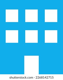 Simple blue illustration of company office