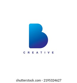 simple blue letter B logo design. vector B. icon B premium. suitable for business logo, brand, product promotion, marketing, company, etc