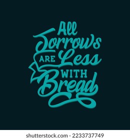 Simple Blue Lettering Art in Retro Style