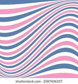 simple blue and light pink colour horizontal wavy line pattern