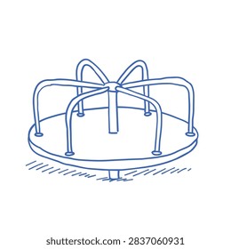 A simple blue line