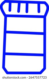 Simples ícone de linha azul de uma bandagem com um tema médico. Ideal para serviços de saúde, emergências, aplicativos hospitalares, infográficos e marcas médicas.