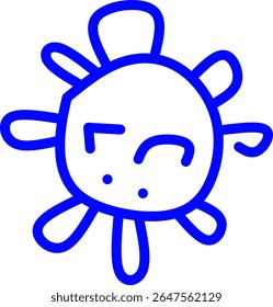 Simples ícone de linha azul de um bate-papo de coração com um tema médico. Ideal para serviços de saúde, emergências, aplicativos hospitalares, infográficos e marcas médicas.