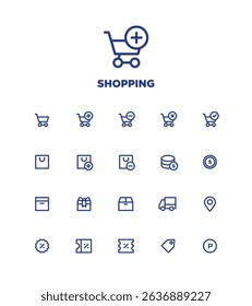 simple blue line icon pack