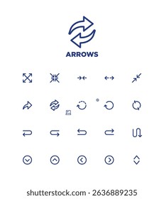 simple blue line icon pack