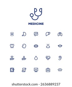 simple blue line icon pack