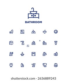 simple blue line icon pack