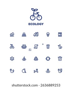 simple blue line icon pack