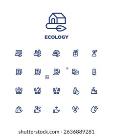 simple blue line icon pack