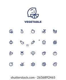 simple blue line icon pack