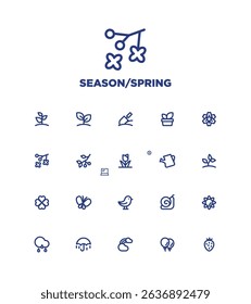 simple blue line icon pack