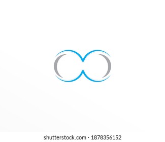 Simple blue lines logo icon design
