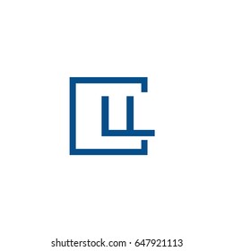 Simple Blue LL initial Logo designs template