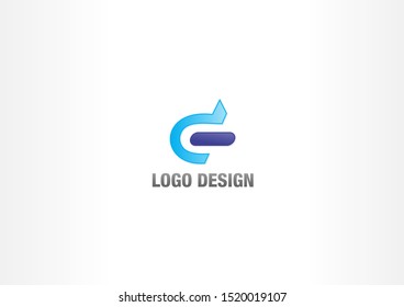 Simple Blue logo design with modern concept. Logo design for company. Letter d shape logo design.