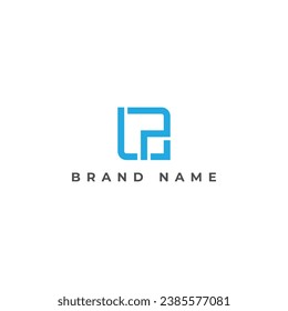 Simple Blue LP or PL initial Logo designs template