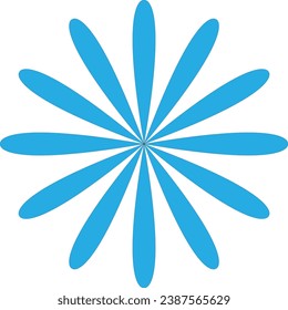 A simple blue mandala design.