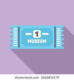 Einfaches blaues Museumsticket für eine Person
